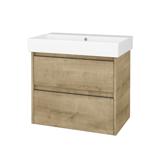 Skrinka pod umývadlo BONO SZZ2 70 (umývadlo Glance)  - D09 Arlington - Úchytka T33 - čierna mat - D09 Arlington