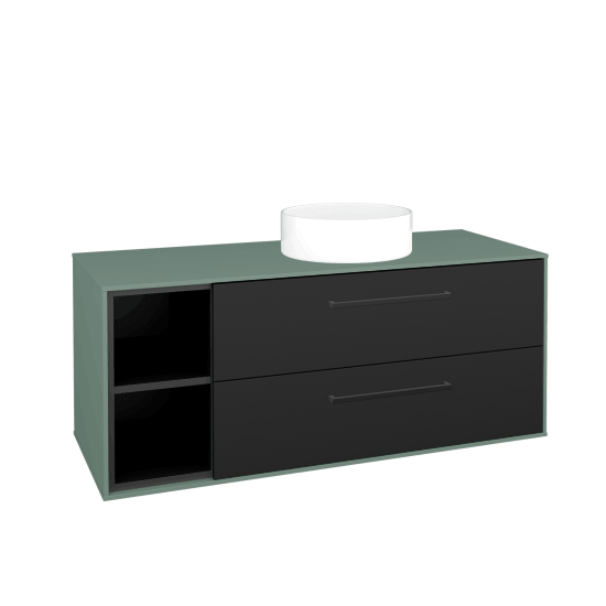 Skrinka pod umývadlo KVADRO SZZ2O2L 120 (umývadlo Circo)  - M18 Mint mat - Úchytka T06 - N03 Graphite - Nie