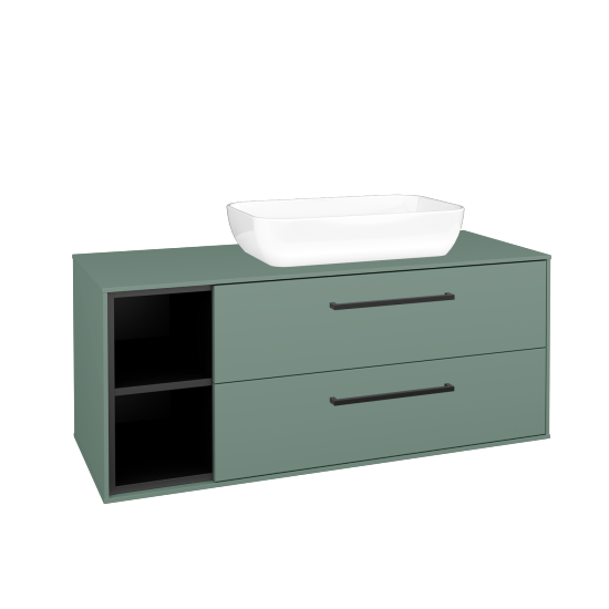 Skrinka pod umývadlo KVADRO SZZ2O2L 120 (umývadlo Felis 1)  - M18 Mint mat - Úchytka T06 - M18 Mint mat - Nie