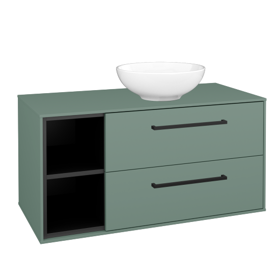 Skrinka pod umývadlo KVADRO SZZ2O2L 100 (umývadlo Nikolo 1)  - M18 Mint mat - Úchytka T06 - M18 Mint mat - Nie