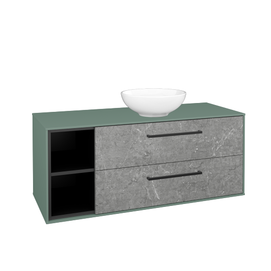 Skrinka pod umývadlo KVADRO SZZ2O2L 120 (umývadlo Nikolo 1)  - M18 Mint mat - Úchytka T06 - D20 Galaxy - Nie