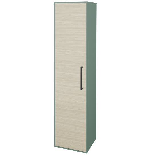Vysoká kúpeľňová skriňa KVADRO SVD 35  - M18 Mint mat - Úchytka T06 - D04 Dub - Levé - Nie