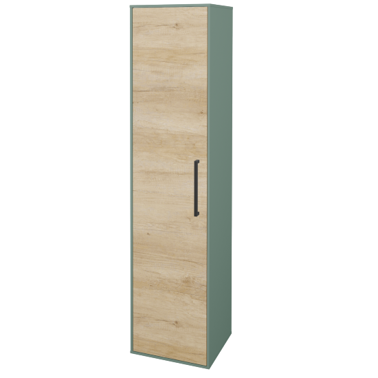 Vysoká kúpeľňová skriňa KVADRO SVD 35  - M18 Mint mat - Úchytka T06 - D15 Nebraska - Levé - Nie