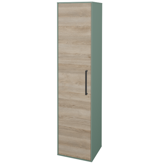 Vysoká kúpeľňová skriňa KVADRO SVD 35  - M18 Mint mat - Úchytka T06 - D17 Colorado - Levé - Nie