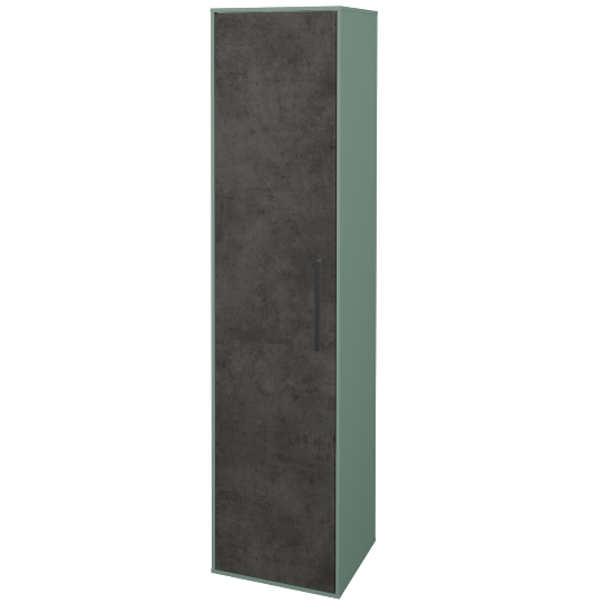 Vysoká kúpeľňová skriňa KVADRO SVD 35  - M18 Mint mat - Úchytka T06 - D16 Tmavý betón - Levé - Nie