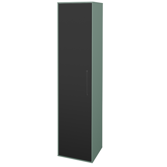 Vysoká kúpeľňová skriňa KVADRO SVD 35  - M18 Mint mat - Úchytka T06 - N03 Graphite - Levé - Nie