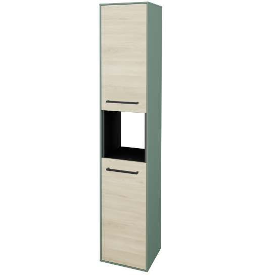 Vysoká kúpeľňová skriňa KVADRO SVD2O 35  - M18 Mint mat - Úchytka T06 - D24 Ohio - Levé - Nie