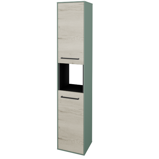 Vysoká kúpeľňová skriňa KVADRO SVD2O 35  - M18 Mint mat - Úchytka T06 - D28 Alberta - Levé - Nie