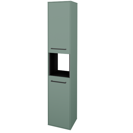 Vysoká kúpeľňová skriňa KVADRO SVD2O 35  - M18 Mint mat - Úchytka T06 - M18 Mint mat - Levé - Nie