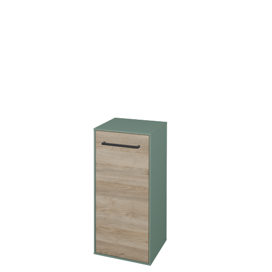 Nízka kúpeľňová skrinka KVADRO SND 35  - M18 Mint mat - Úchytka T06 - D17 Colorado - Levé - Nie