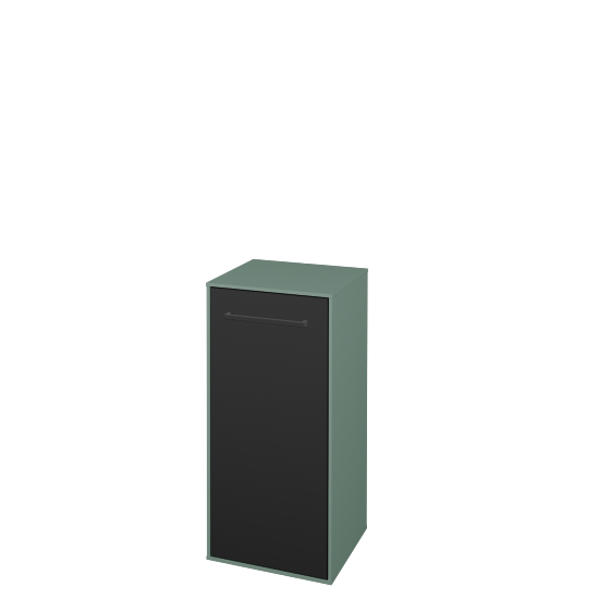 Nízka kúpeľňová skrinka KVADRO SND 35  - M18 Mint mat - Úchytka T06 - N03 Graphite - Levé - Nie