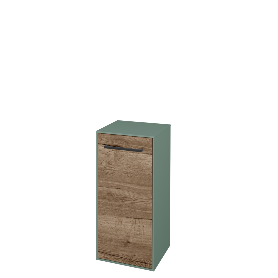 Nízka kúpeľňová skrinka KVADRO SND 35  - M18 Mint mat - Úchytka T06 - D21 Tobacco - Levé - Nie