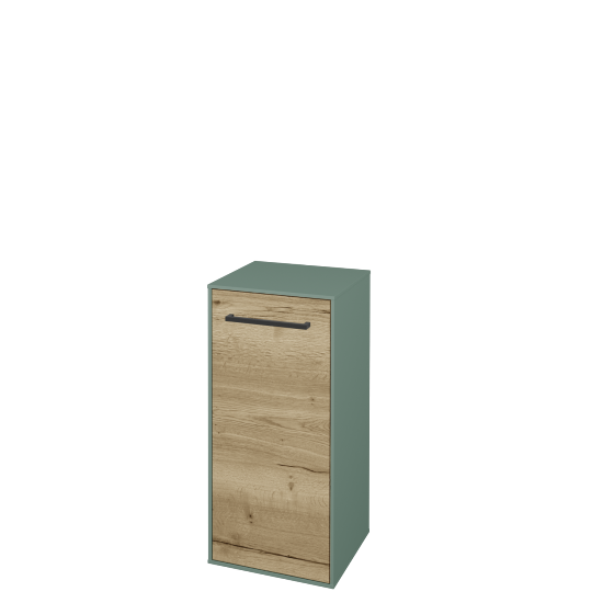 Nízka kúpeľňová skrinka KVADRO SND 35  - M18 Mint mat - Úchytka T06 - D26 Ontario - Levé - Nie