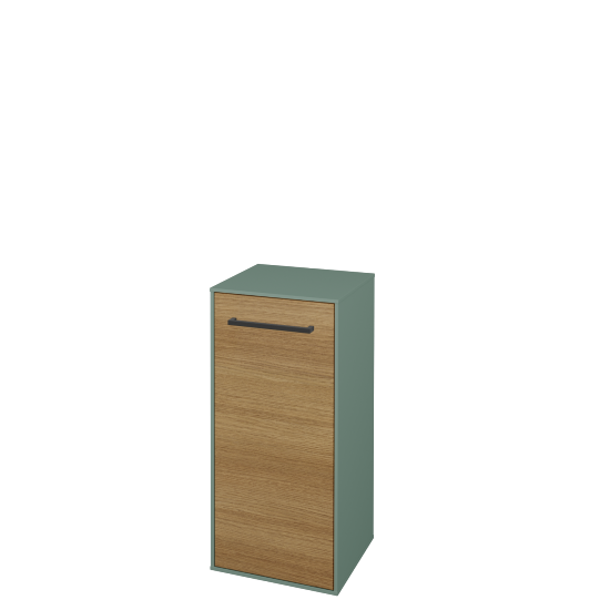 Nízka kúpeľňová skrinka KVADRO SND 35  - M18 Mint mat - Úchytka T06 - D29 Honey - Levé - Nie