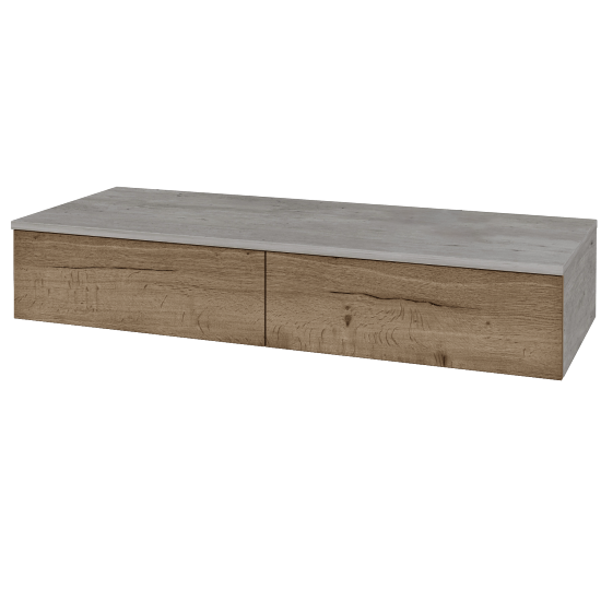 Skrinka pod umývadlo MODULE SZZ2 120 bez umývadla - D01 Betón - D21 Tobacco - Levé - Nie