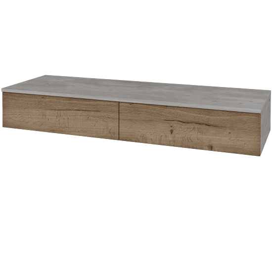 Skrinka pod umývadlo MODULE SZZ2 140 bez umývadla - D01 Betón - D21 Tobacco - Nie