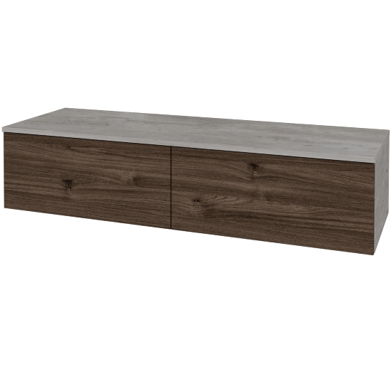 Skrinka pod umývadlo MODULE SZZ12 140 bez umývadla - D01 Betón - D25 Teak - Nie