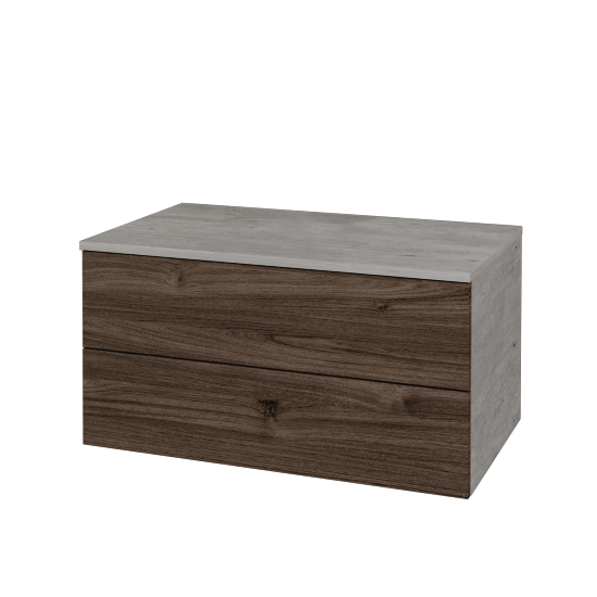 Skrinka pod umývadlo MODULE SZZ2 80 bez umývadla - D01 Betón - D25 Teak - Nie