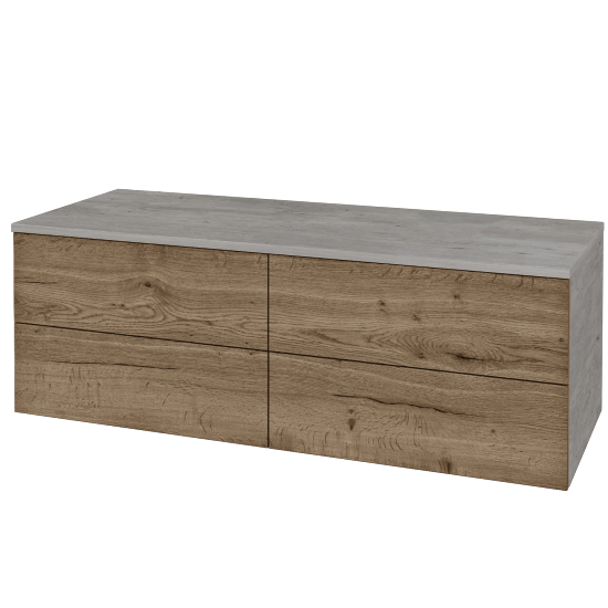 Skrinka pod umývadlo MODULE SZZ4 120 bez umývadla - D01 Betón - D21 Tobacco - Levé - Nie