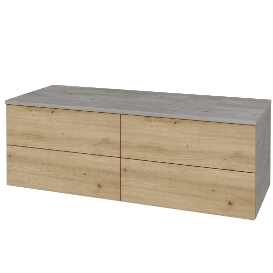 Skrinka pod umývadlo MODULE SZZ4 120 bez umývadla - D01 Betón - D22 Karamel - Levé - Nie