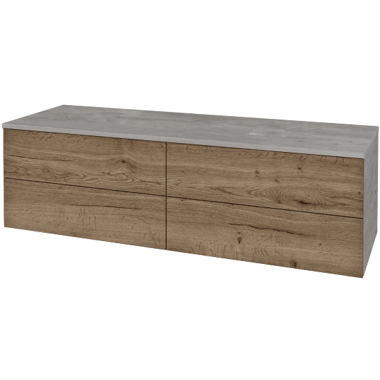 Skrinka pod umývadlo MODULE SZZ4 140 bez umývadla - D01 Betón - D21 Tobacco - Nie