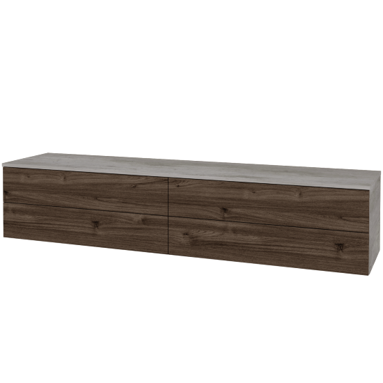 Skrinka pod umývadlo MODULE SZZ4 200 bez umývadla - D01 Betón - D25 Teak - Nie