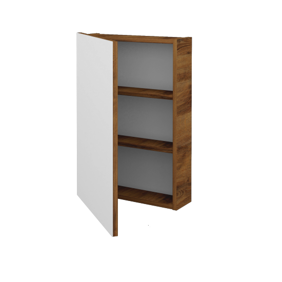 Jednodverová zrkadlová skrinka Q GA 50  - D27 Cognac - Levé