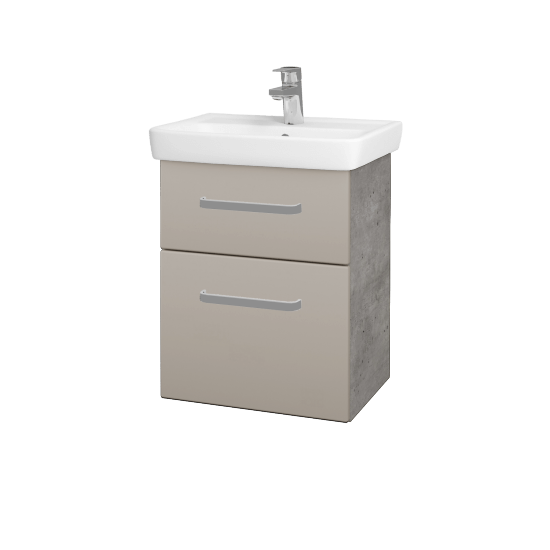 Umývadlová skrinka GO SZZ2 50  - D01 Betón - Úchytka T01 - N07 Stone