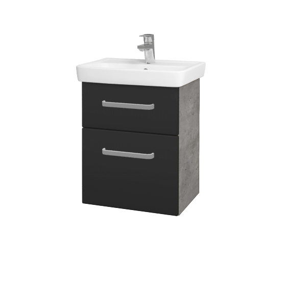 Umývadlová skrinka GO SZZ2 50  - D01 Betón - Úchytka T01 - N03 Graphite