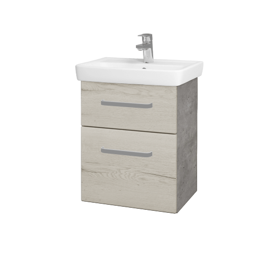 Umývadlová skrinka GO SZZ2 50  - D01 Betón - Úchytka T01 - D28 Alberta