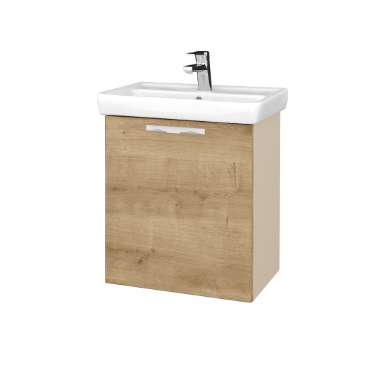 Kúpeľňová skriňa DOOR SZD 55  - M19 Cream mat - Úchytka T09 - D09 Arlington - Levé