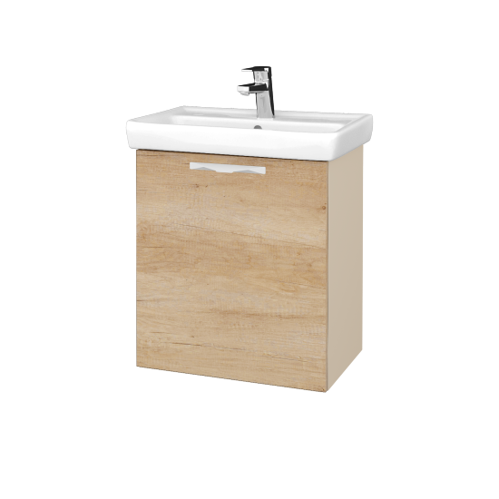 Kúpeľňová skriňa DOOR SZD 55  - M19 Cream mat - Úchytka T09 - D15 Nebraska - Levé