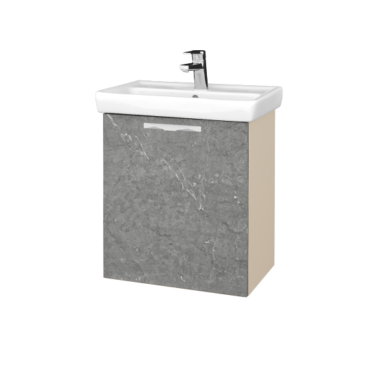 Kúpeľňová skriňa DOOR SZD 55  - M19 Cream mat - Úchytka T09 - D20 Galaxy - Levé