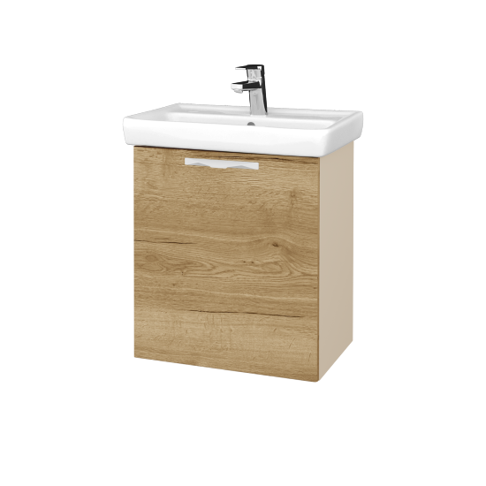 Kúpeľňová skriňa DOOR SZD 55  - M19 Cream mat - Úchytka T09 - D26 Ontario - Levé