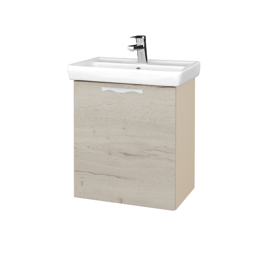 Kúpeľňová skriňa DOOR SZD 55  - M19 Cream mat - Úchytka T09 - D28 Alberta - Levé