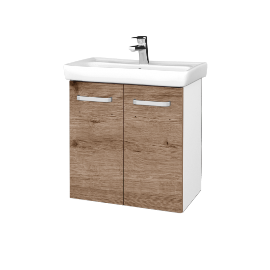 Kúpeľňová skriňa DOOR SZD2 60  - M01 Biela mat - Úchytka T01 - D23 Herkules