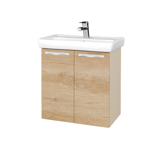 Kúpeľňová skriňa DOOR SZD2 60  - M19 Cream mat - Úchytka T09 - D15 Nebraska