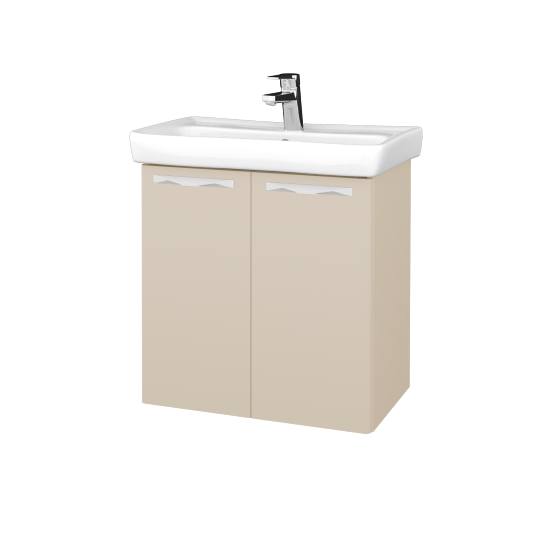 Kúpeľňová skriňa DOOR SZD2 60  - M19 Cream mat - Úchytka T09 - M19 Cream mat