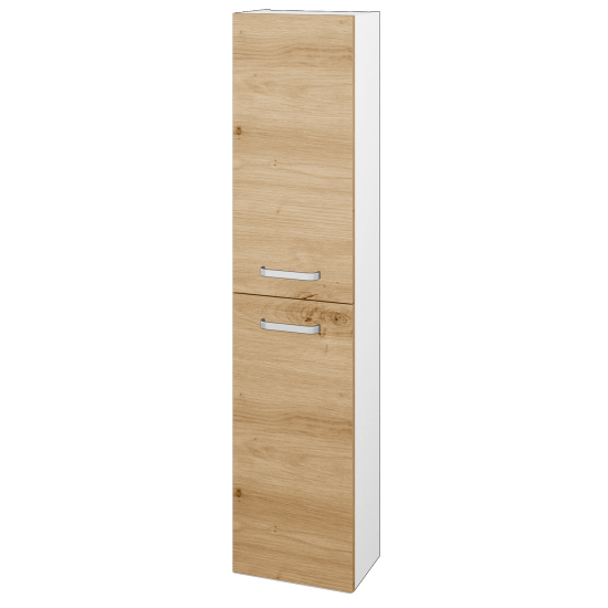Vysoká skriňa DOOR SV1D2 35  - M01 Biela mat - Úchytka T01 - D22 Karamel - Levé