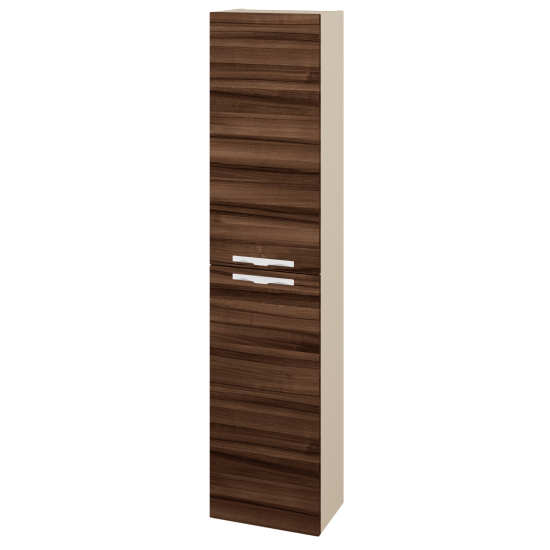 Vysoká skriňa DOOR SV1D2 35  - M19 Cream mat - Úchytka T09 - D06 Orech - Levé