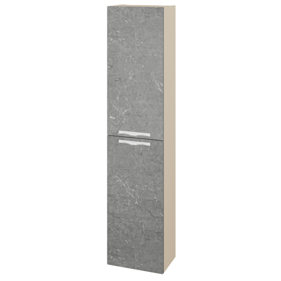 Vysoká skriňa DOOR SV1D2 35  - M19 Cream mat - Úchytka T09 - D20 Galaxy - Levé
