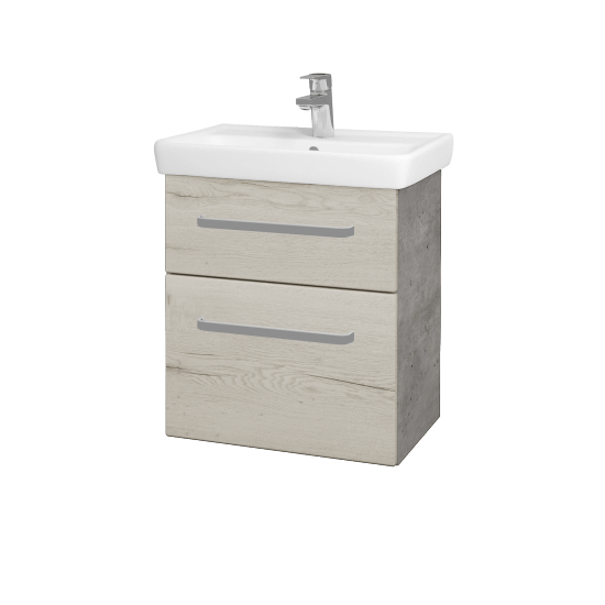 Umývadlová skrinka GO SZZ2 55  - D01 Betón - Úchytka T01 - D28 Alberta