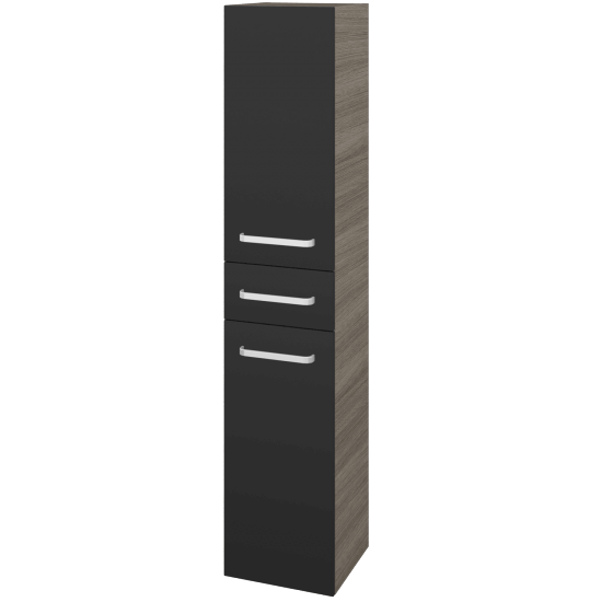 Vysoká skriňa DOS SVD2Z 35  - D03 Cafe - Úchytka T01 - N03 Graphite - Levé