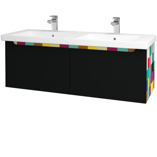 Kúpeľňová skriňa COLOR SZZ2 125  - IND Individual - M17 Čierna mat