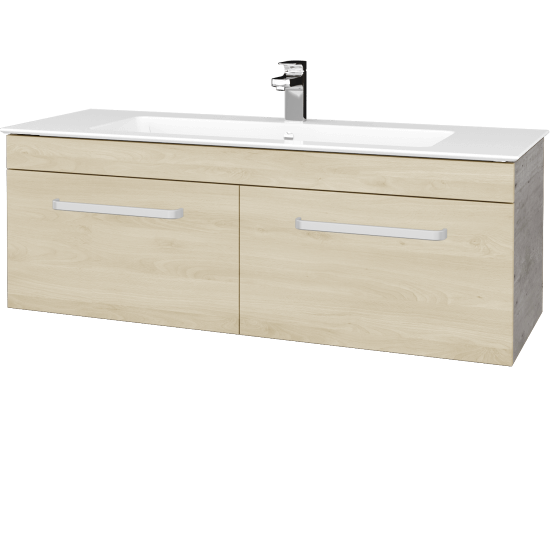 Kúpeľňová skrinka ASTON SZZ2 120  - D01 Betón - Úchytka T01 - D24 Ohio