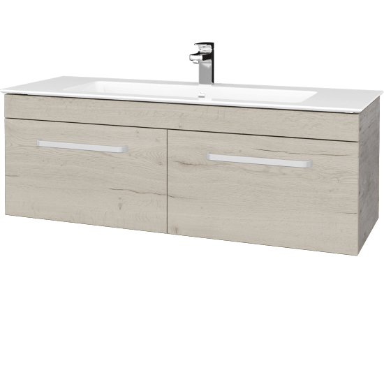 Umývadlová skrinka ASTON SZZ2 120  - D01 Betón - Úchytka T01 - D28 Alberta