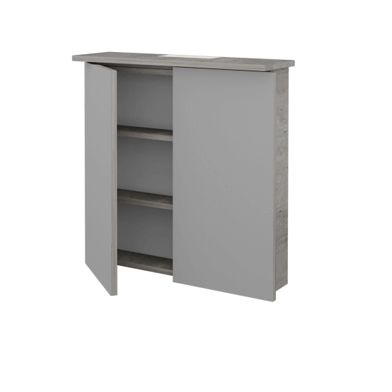 Dvojdverová zrkadlová skrinka SANI GA2O 70  - D27 Cognac