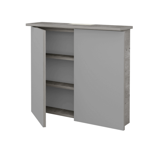 Dvojdverová zrkadlová skrinka SANI GA2O 80  - D27 Cognac