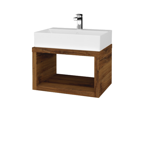 Kúpeľňová skrinka STORM SZO 60 (umývadlo Kube)  - D27 Cognac