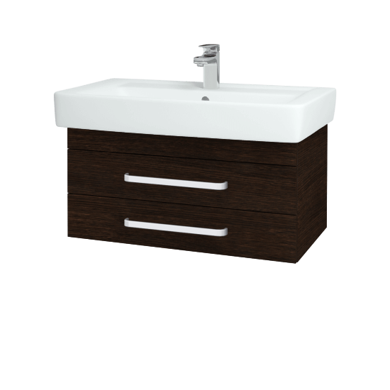 Kúpeľňová skriňa Q ZÁSUVKOVÉ SZZ2 80  - D08 Wenge - Úchytka T01 - D08 Wenge